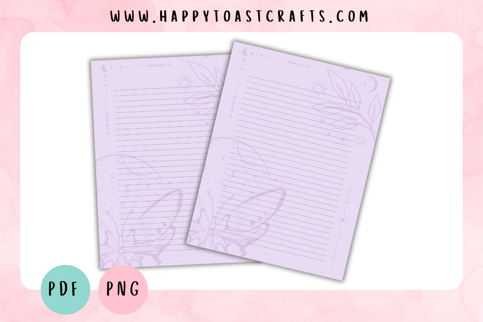 Celestial Writing Paper – Free Printable