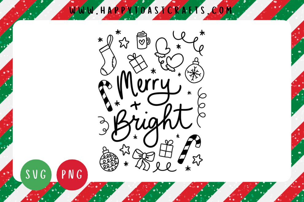 Christmas Doodles Clipart – Free SVG