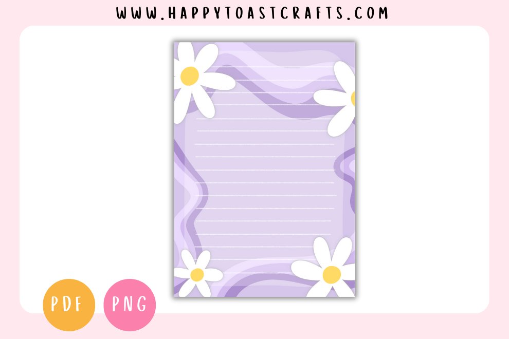 Daisy Writing Paper – Free Printable
